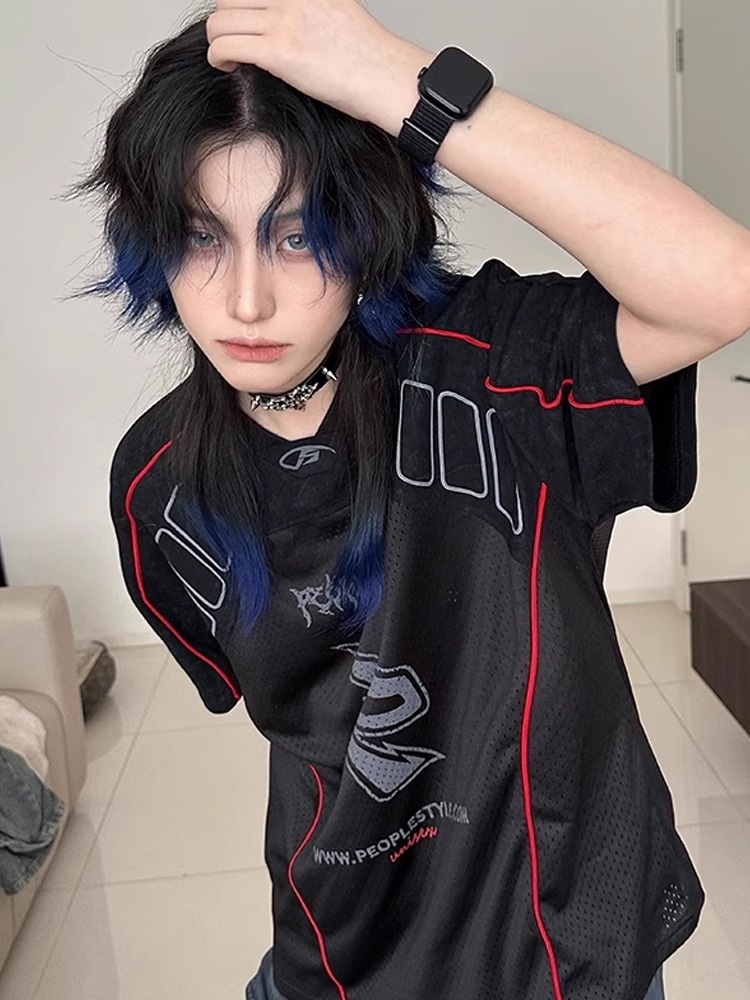 American-style Jersey T-shirt For Men, New Summer Breathable Motorcycle-style Cycling Motorcycle Clothing, Quick-dry_viptrois.com