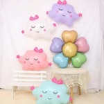 新款星星云 飘空气球 星星云朵气球热销新款飞天气球儿童充气玩具