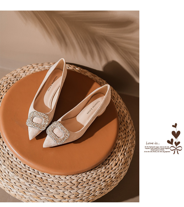 3333A-065 Damen-Schuhe mit niedrigem Absatz, Wildleder, Strasssteinen und spitzer Zehenpartie – vielseitig, bequem und ideal für Alltag, Beruf und Freizeit_voghion.com