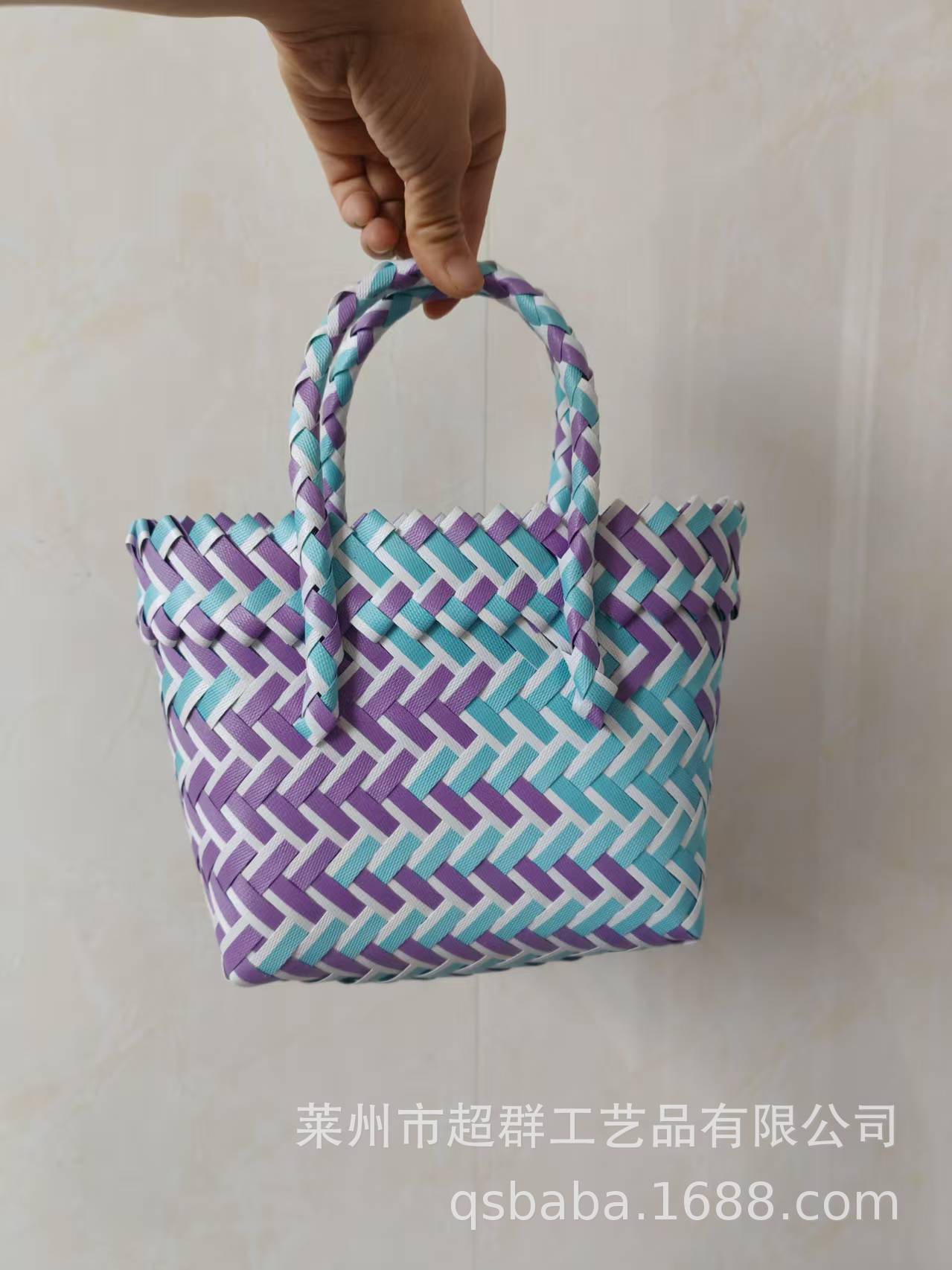 Pequeño Libro Rojo frito calle cesta de verduras bolso tejido color tejido cesta de verduras bolsa portátil cesta de dibujos animados DIY regalo