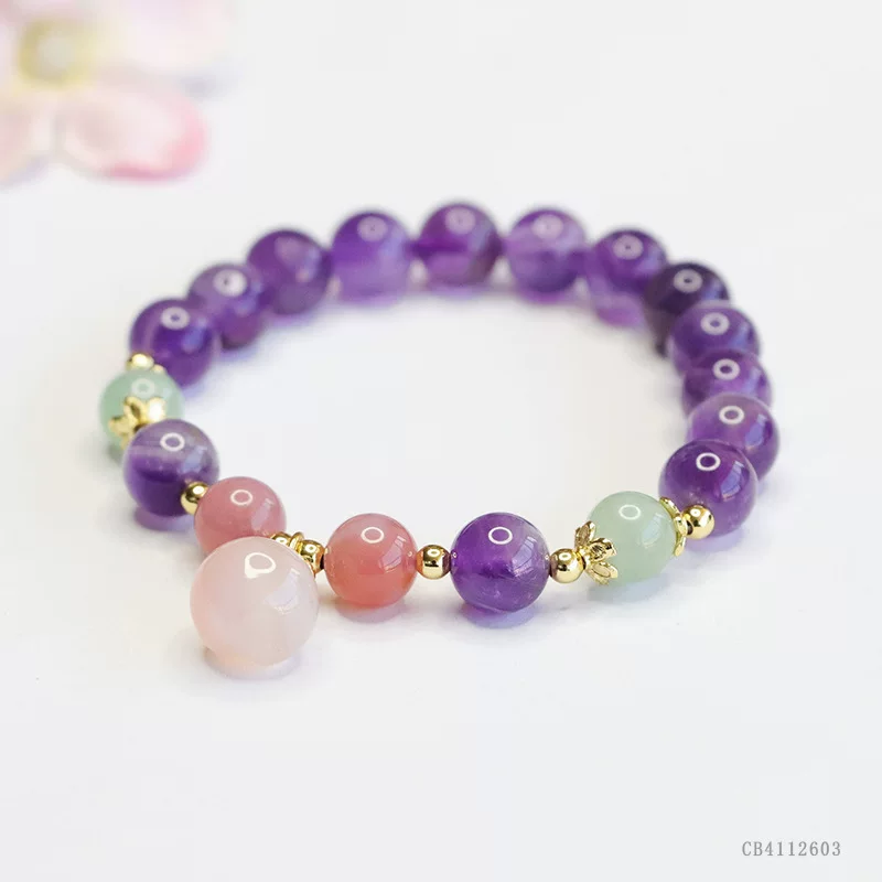 鑫钰 Органический агатовый crystal браслет с аметистом, украшение, опт