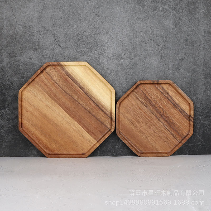 Suministro directo de fábrica de madera maciza plato de fruta creativa bandeja de madera irregular placa de madera de protección del medio ambiente en stock al por mayor