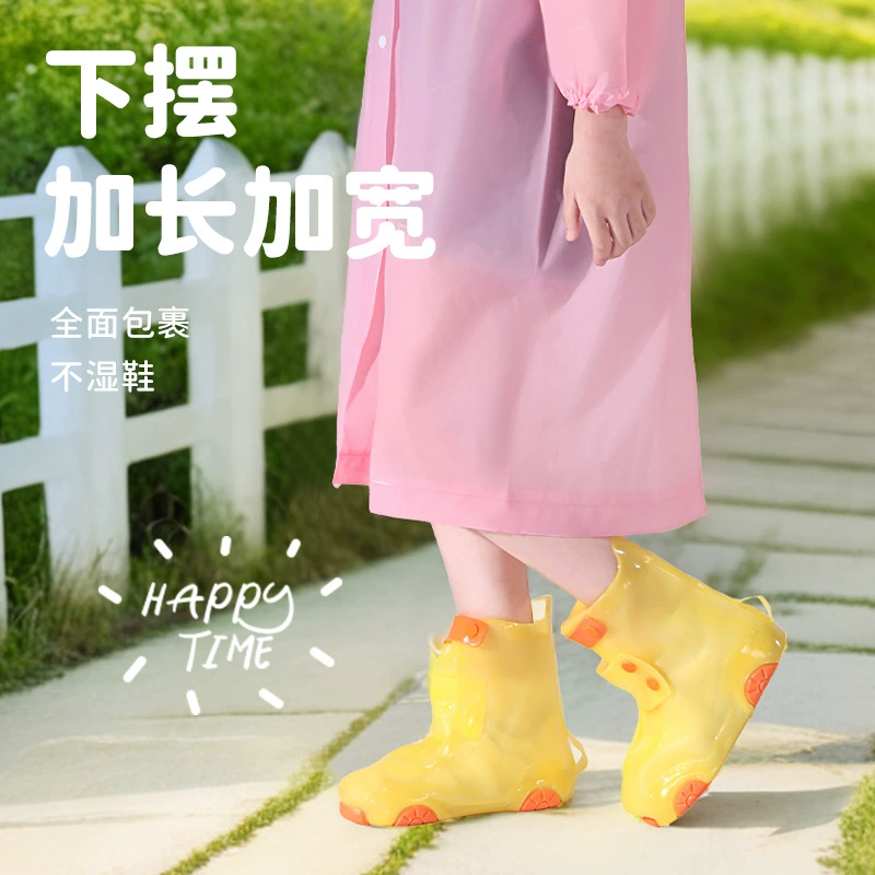 Long raincoat, backpack, for teenagers
