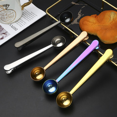 Stainless steel 430 multi-functional food tongs, coffee scoop, food sealing clips, milk powder clips, seasoning spoons, and seal clips