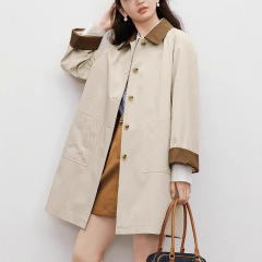 日系風衣春2025新型女装のたるみ感が痩せています。