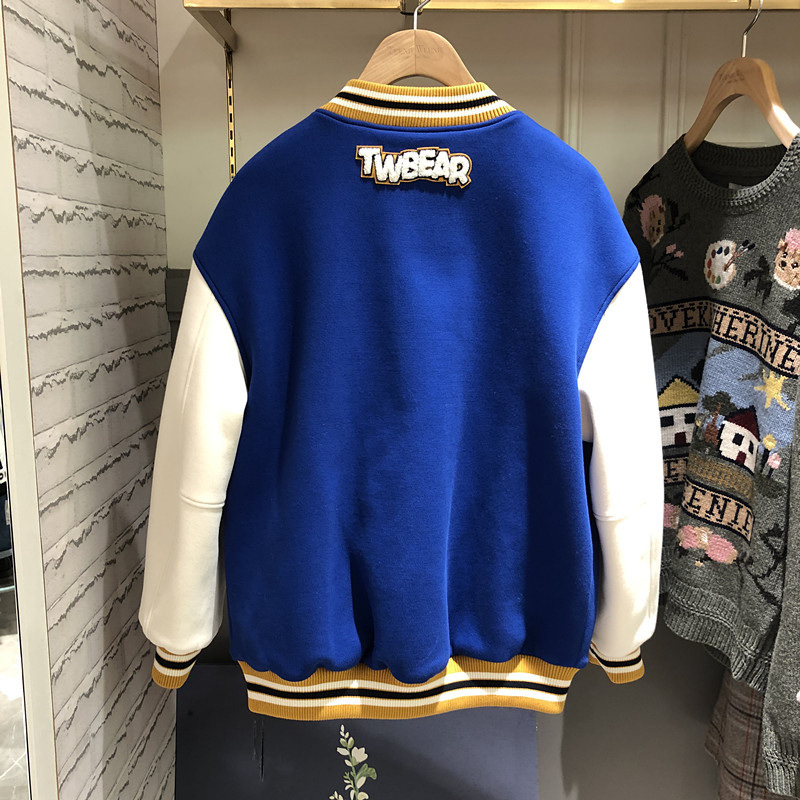 Giacca da baseball patchwork in stile maschile, giacca da uomo primavera e autunno, giacca hip hop da uomo, cappotto casual largo da uomo_voghion.com