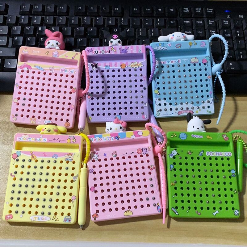 Cartoon Sanrio Coolomi Cinnamon Dog Medium Decompression Magnetic Steel Ball Painting Keychain Toy Pendant