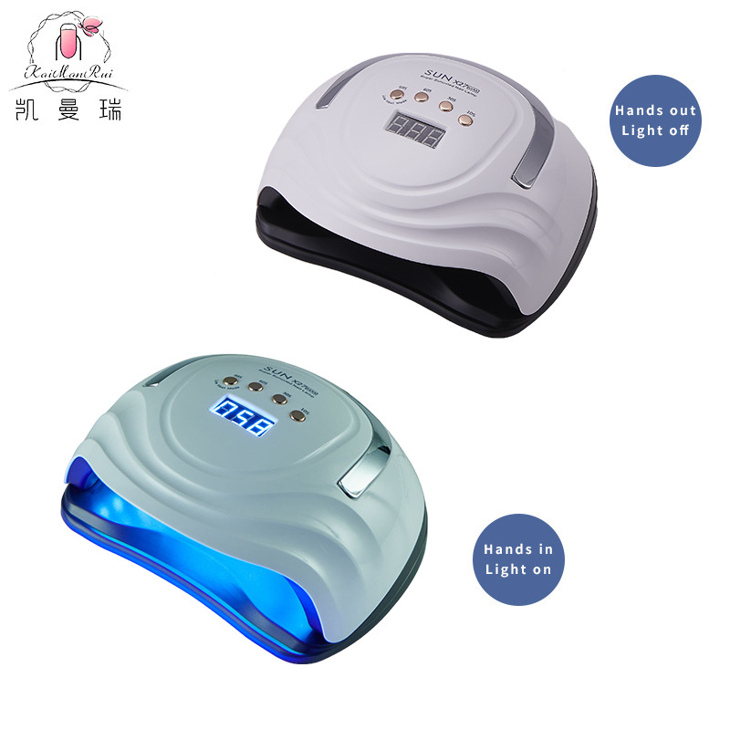 Lámpara de manicuras transfronteriza de alta potencia 380W con lámpara de pegamento de manicuras portátil, lámpara de horneado de manicuras, lámpara de fototerapia inteligente especial para secado rápido