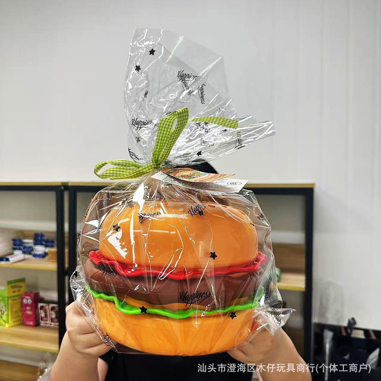 儿童仿真汉堡模型过家家收纳桶可拆卸汉堡热狗模型玩具礼品批发