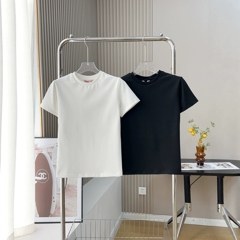 [Golf] B8667 Korean-Style Niche Cartoon Print T-Shirt, Summer Loose Fit, Slimming Effect, Round Neck