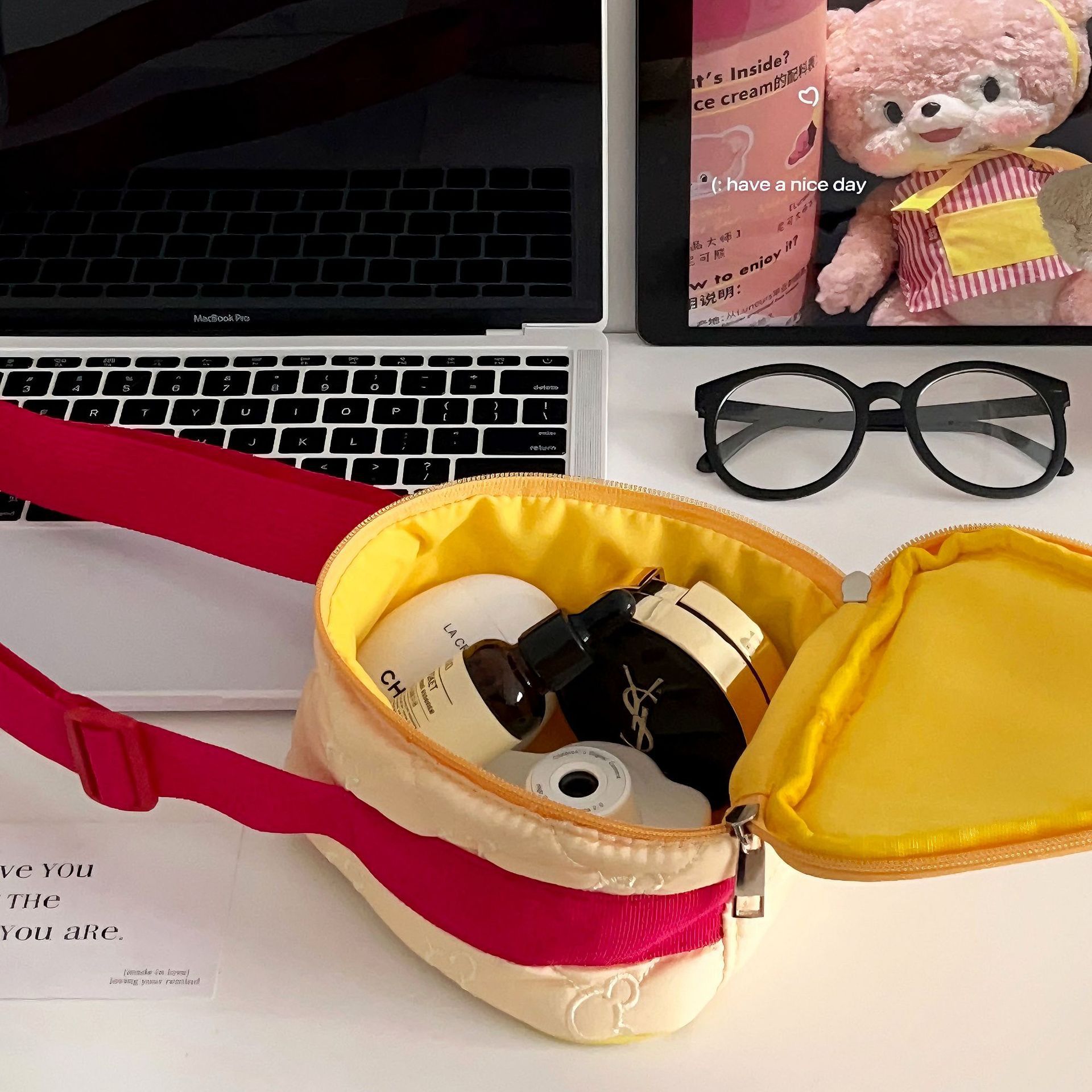 샌드위치 카메라 가방 메이크업 가방 저장 가방 작은 가방 화장품 가방 저장 가방 세탁 가방 도시락 가방 입 빨간 봉투 여성용