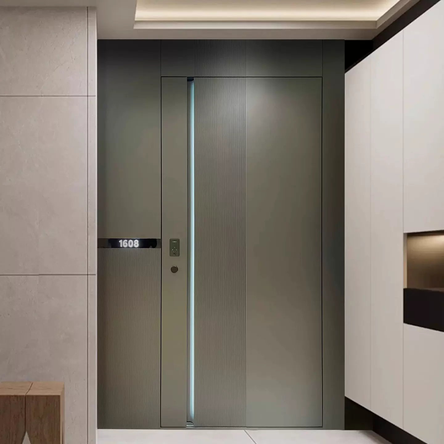 精雕铸铝入户门铝合金子母门非标别墅大门对开农村平开门自建房