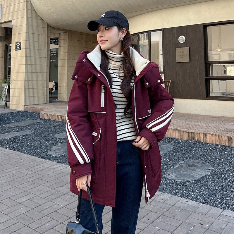 Modas de cintura para superar la ropa de invierno femenina 2025 nuevo estilo de este año herramientas y chaqueta de terciopelo