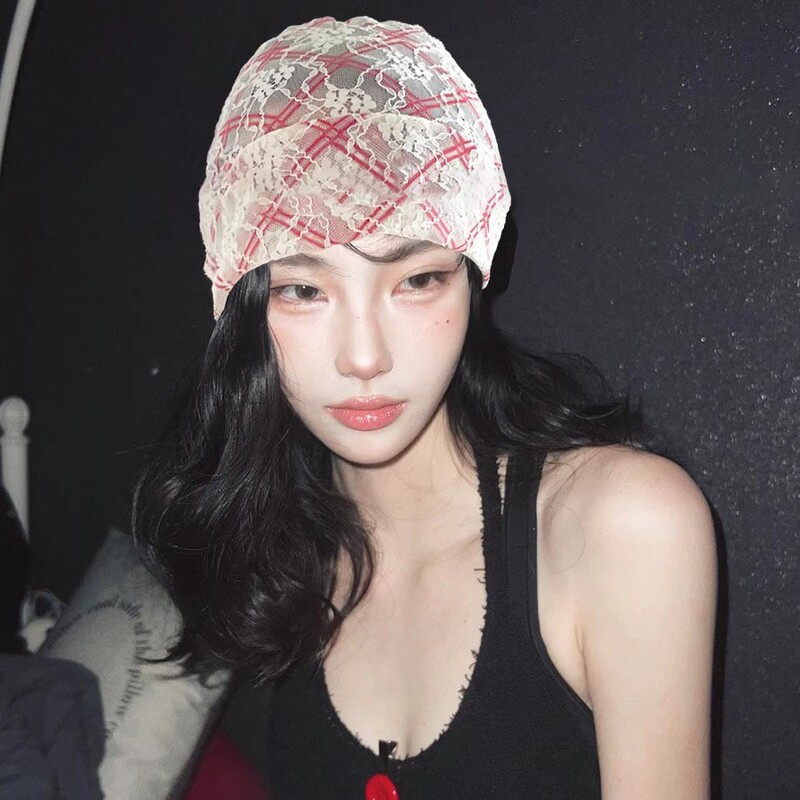 Sweet and Cool Lace Turban Hat, Slouchy Hat for Women, Summer Thin Breathable Face-Slimming Turban Hat, Fashionable Versatile Cold Hat Sweet and Cool Lace Turban Hat, Slouchy Hat for Women, Summer Thin Breathable Face-Slimming Turban Hat, Fashionable Versatile Cold Hat