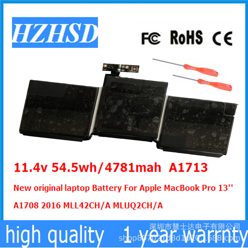 For Apple 2016-17 MacBook Pro 13A1708 A1713 Laptop Battery
