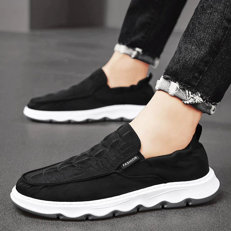 Тонкая обувь для вождения на мягкой подошве 2024 летняя дышащая повседневная доска обувь индивидуальная крокодил шелк льда дышащая Lefu мужская обувь