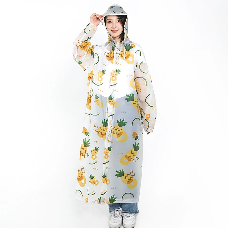 Fashionable cartoon fruit raincoat for hiking