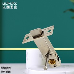 Lock body for bathroom/ toilet door with 60/70mm skew tongue made of pure copper, wholesale silent single tongue lock for bathroom/ toilet passage door