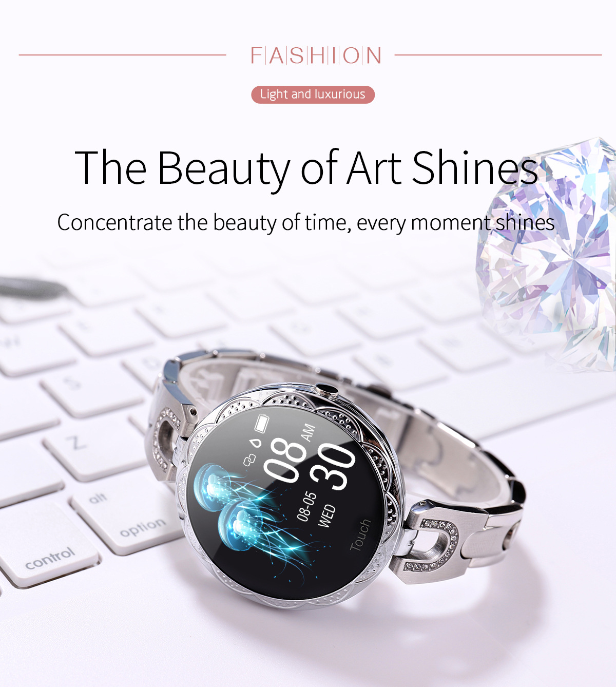 Woman Smart Watch Bracelet Girl Heart Rate Blood Pressure details Picture