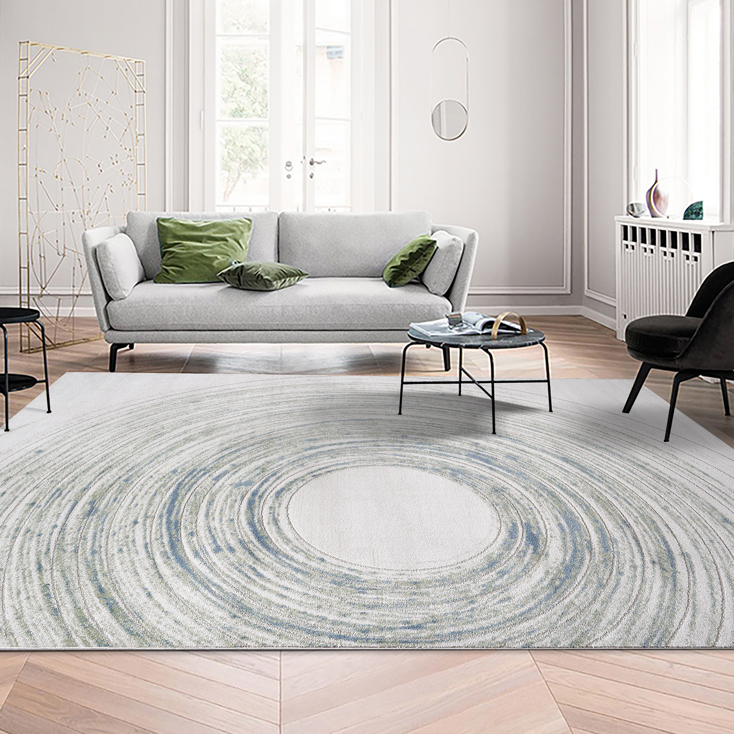 Fábrica de origen alfombra de sala de estar doméstica dormitorio antisucio fácil de cuidar sofá mesa de té alfombra de cama alfombra estudio piso redondo