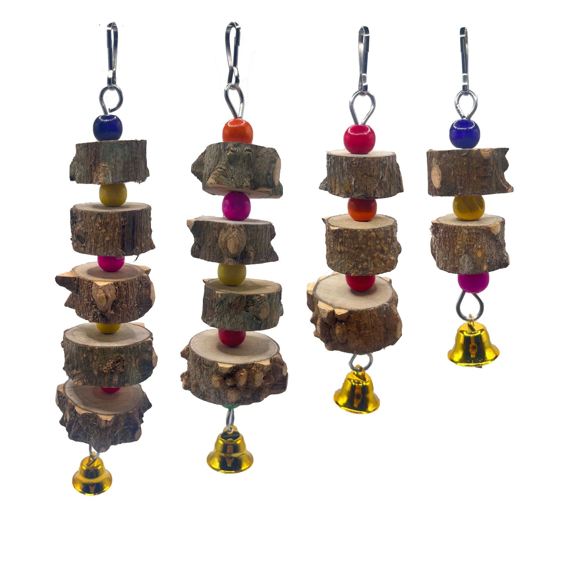 Pinchos colgantes de madera con pimienta, juguetes para morder, loro, piel de tigre, suministros para pájaros, hámster, pequeños dientes molares, pinchos, accesorios para jaulas para pájaros