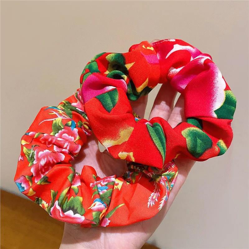 Aite puede manejar este accesorio de cabello de hermana del noreste de la marea nacional de la gran flor del anillo de cabello de intestino cuerda de cabeza de alta sensibilidad al cabello