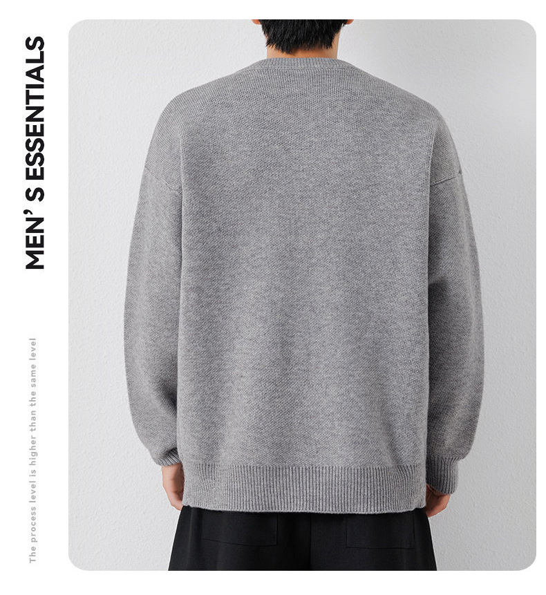 Men's Premium Knit Cardigan With Buttons - Classic Luxury Style, Loose Fit, Warm & Breathable For Autumn & Winter​_voghion.com