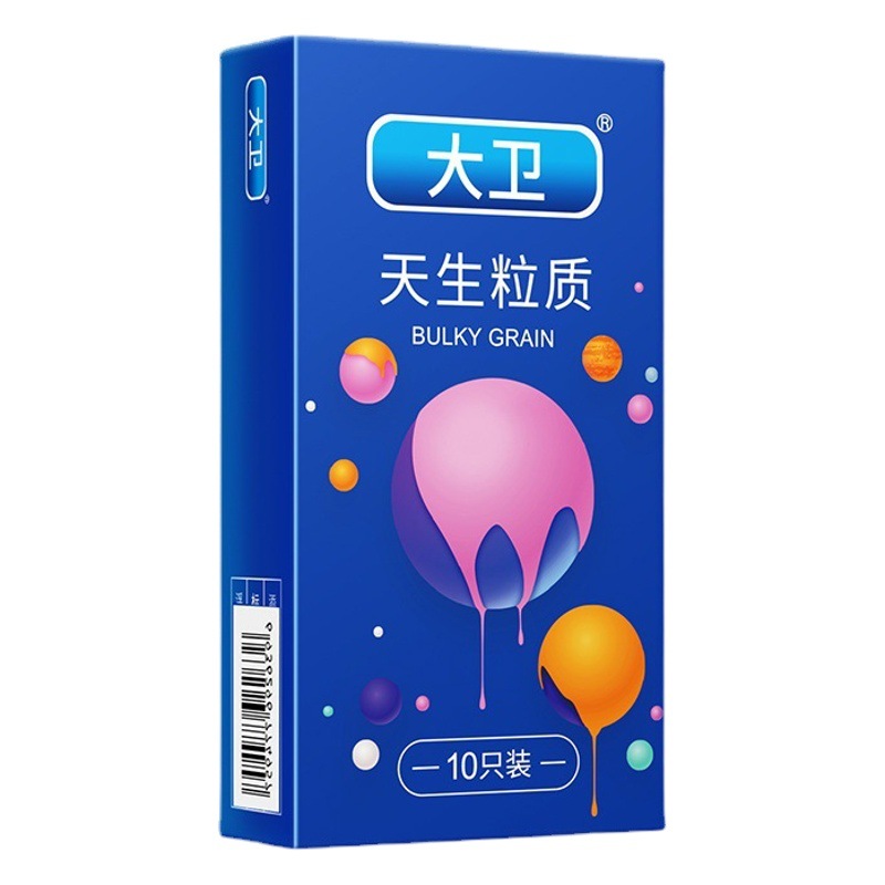 David Condoms Men's Hyaluronic Acid Ultra-Thin Particles Threaded Delayed Long-Lasting Condoms Female Adult Family Planning Supplies