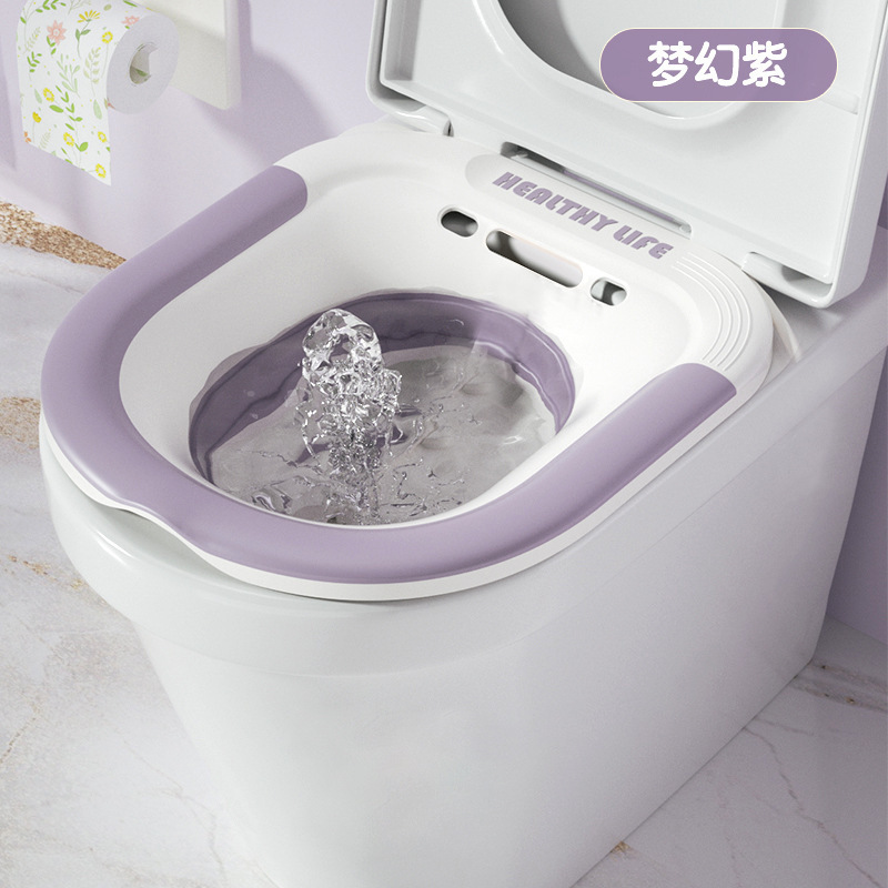 坐浴盆女士孕妇男痔疮专用泡药浴盆熏冲洗马桶免蹲折叠洗屁股神器|undefined