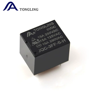 15A继电器4脚直流5V/12V/24V常开JQC-3FF(T73)小型电磁继电器