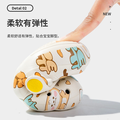 Summer new children's slippers, cute cartoon printed clogs, boys and girls indoor and outdoor wear-resistant slippers wholesale