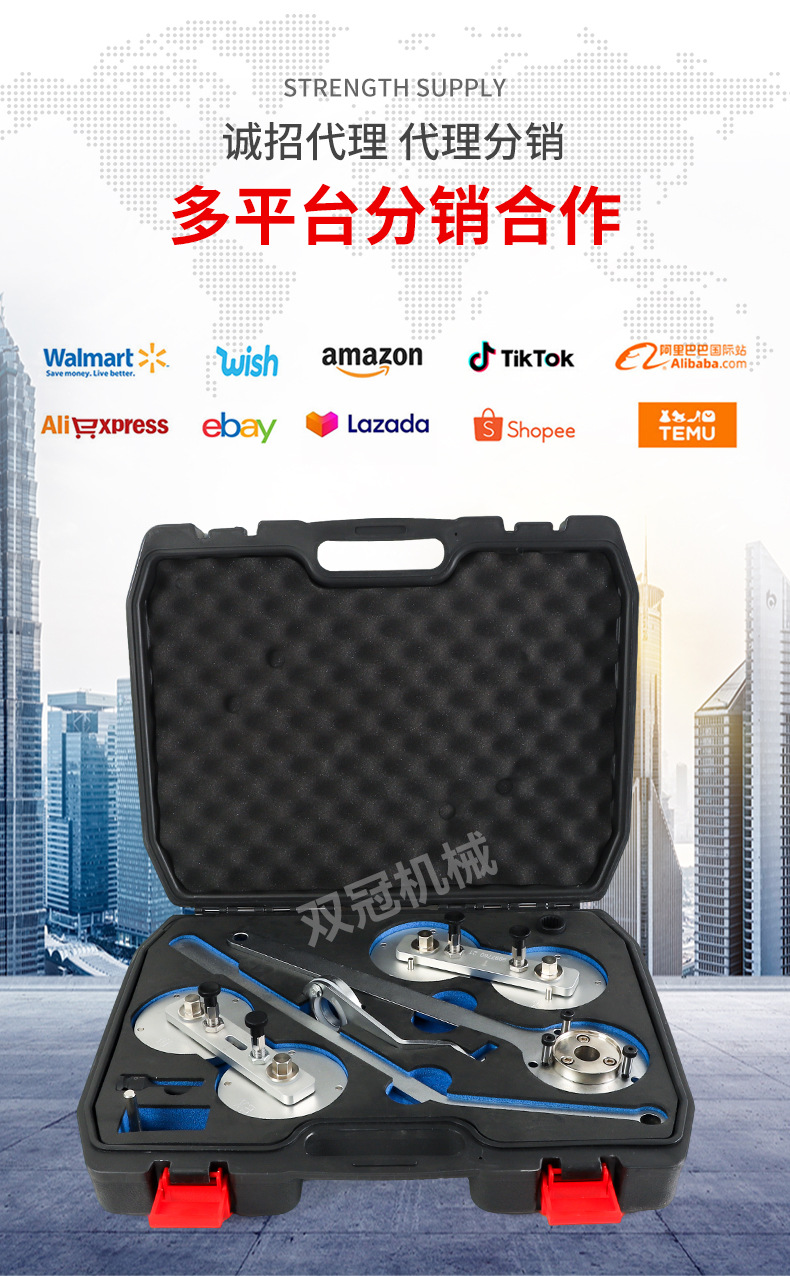 Volvo 48V Mild Hybrid 2.0t Timing Tool, New Belt Tensioner Removal Wrench, Crankshaft Fixing Tool