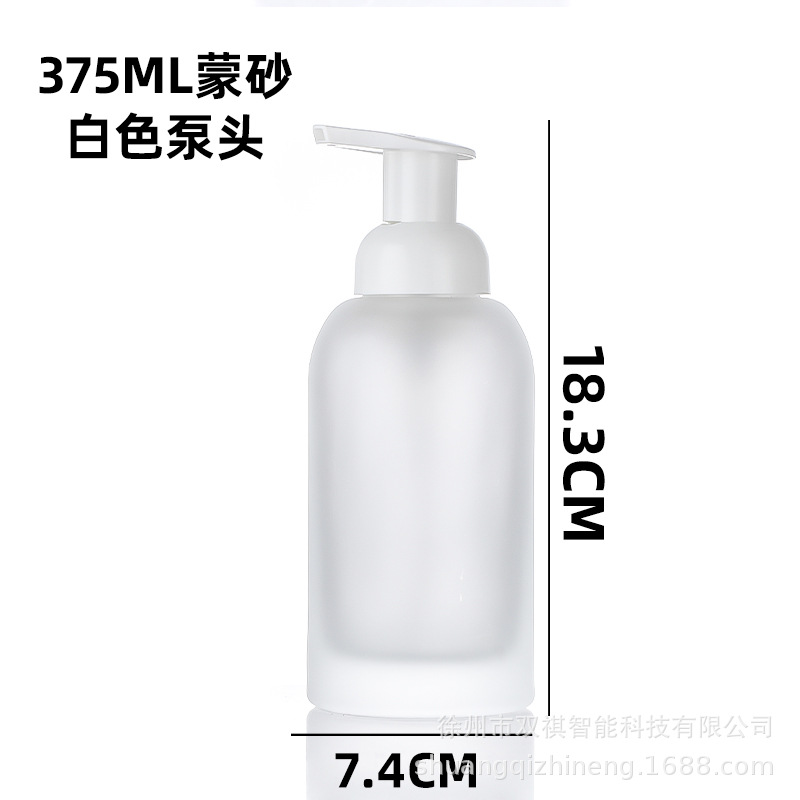 Cristal blanco bomba de espuma mano desinfectante botella tipo prensa espuma sub-botella de cristal botella de jabón mousse loción botella al por mayor