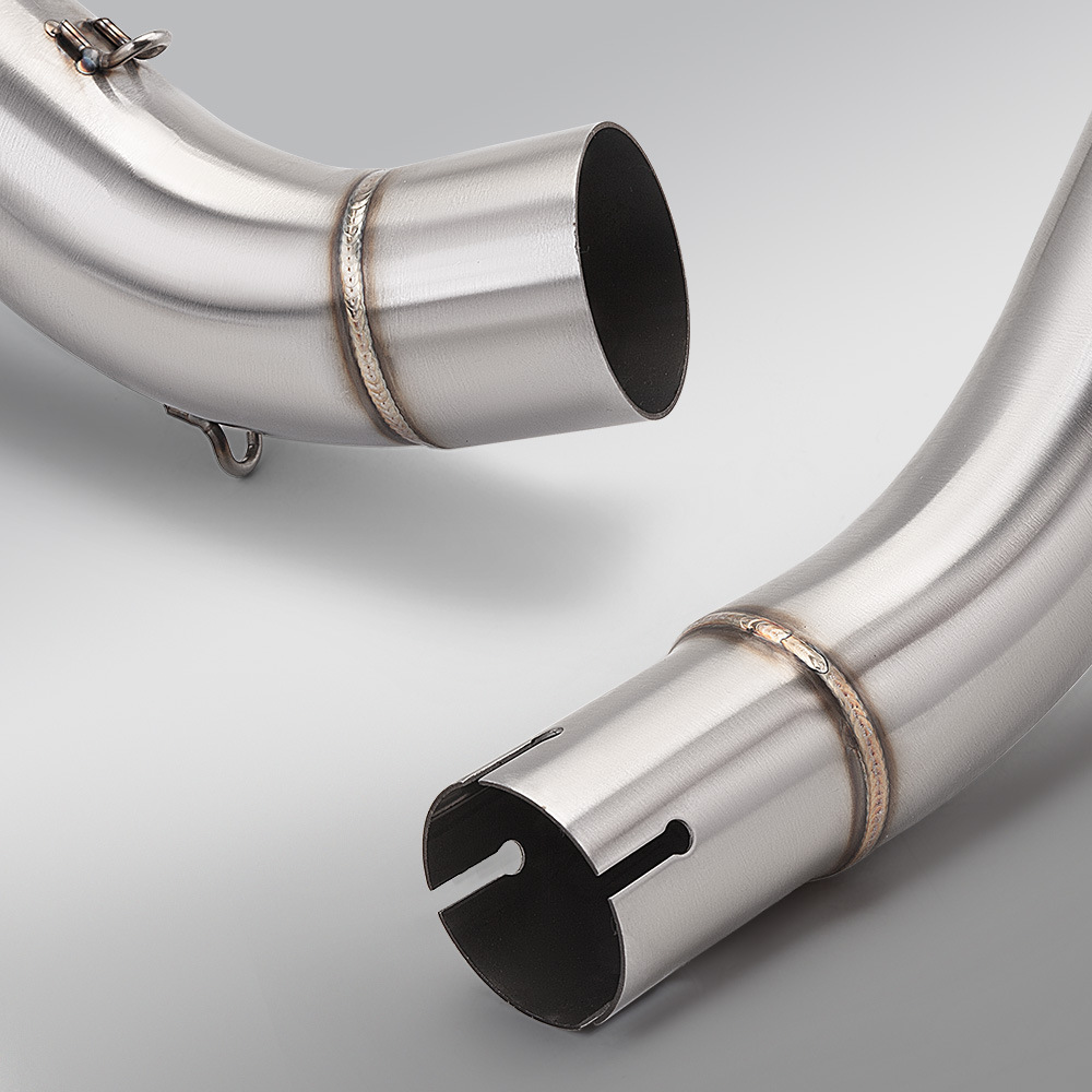 Chunfeng 700Mt Stainless Steel Mid-Section Hexagonal Dual-Hole Exhaust Pipe Set Motorcycle Modification