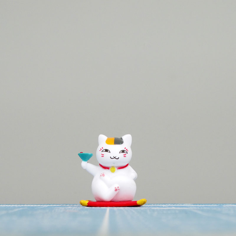 6種類の夏目の友人の帳簿の猫の手作りの置物の猫の先生のぬいぐるみのデスクトップのおもちゃの模型|undefined