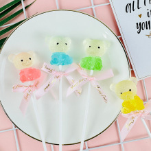 渐变造型糖果批发儿童健康零食4D立体渐变无蔗糖棒棒糖休闲食品