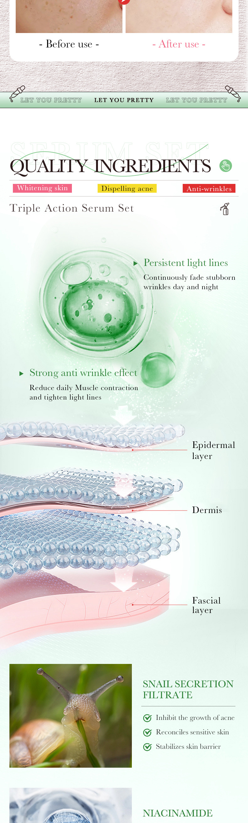 BIOAOUA All Snail Ginger Nicotinamide Kit Hydratant Régénérant essence_voghion.com