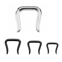 Wholesale heat-resistant glass nose stud and nose ring U-shaped lead-free glass wholesale 0.8-2.7mm inner diameter 8-10mm