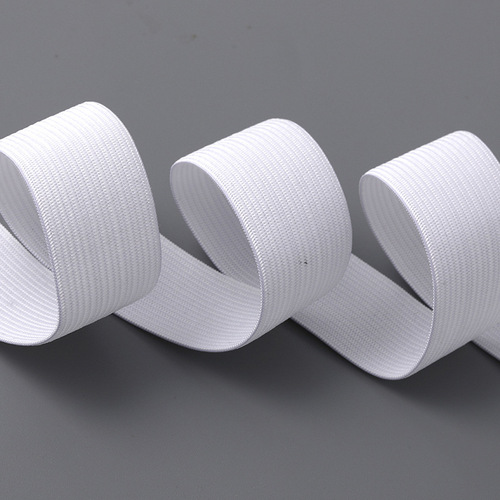 Black and white elastic waistband high elastic pants waist loose tight elastic force rubber flat hook woven auxiliary elastic band