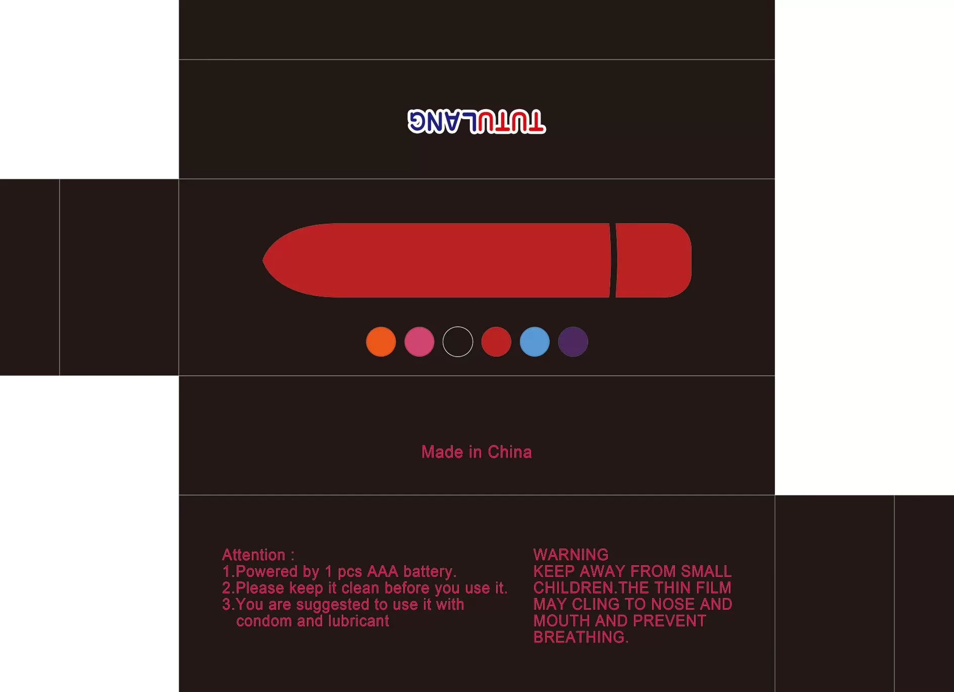 Bullet Vibrator (TTLANG) Mini Pointed 10-Frequency Wireless, USB Rechargeable, Multi-Color