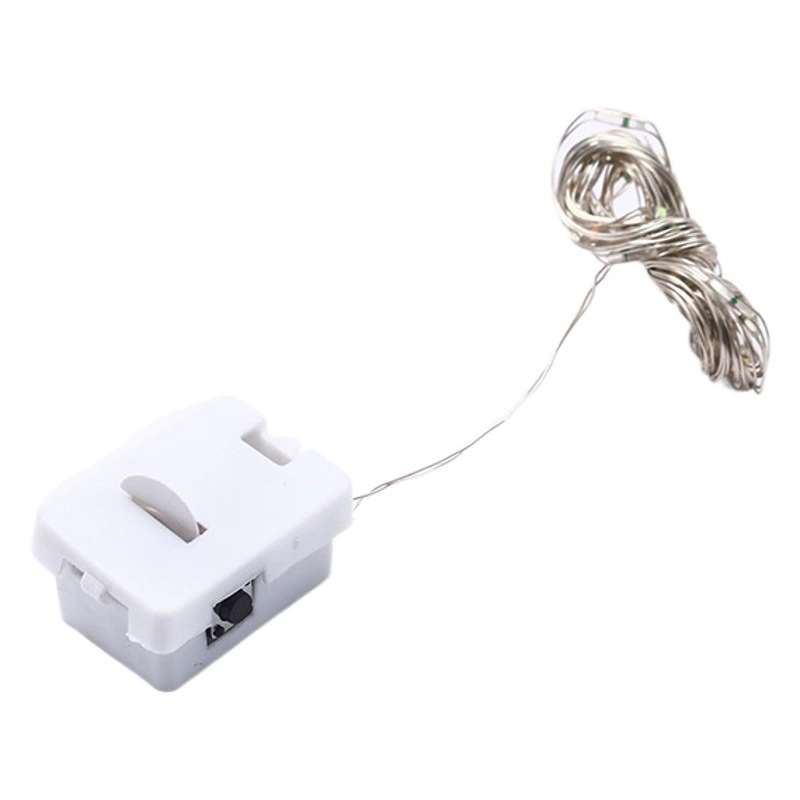 Батарейный ящик, лампа из медной проволоки, украшение для торта, светодиодная лампа на батарейке, цветочное украшение, лампа из медной проволоки, маленькая белая коробка, лампа из медной проволоки