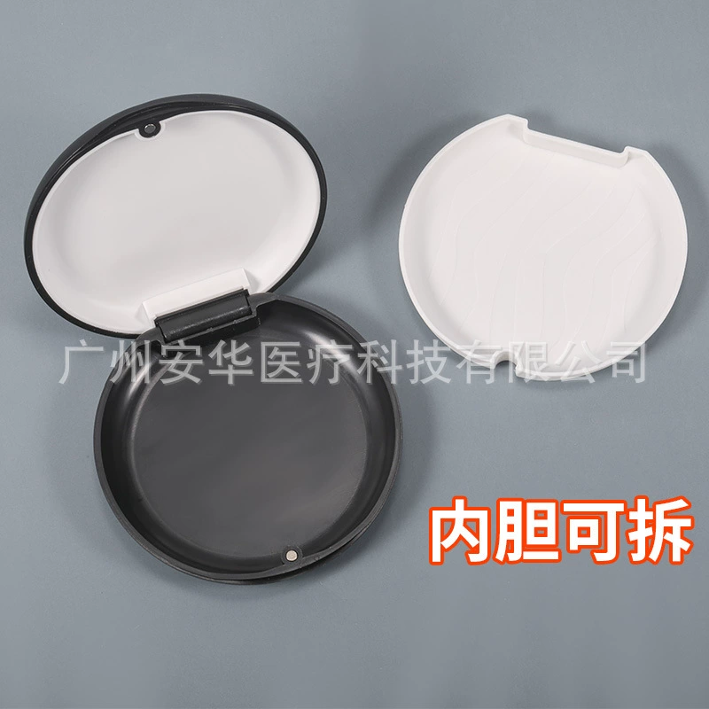 Orthodontic set for correct bite, storage box, breathable orthotics
