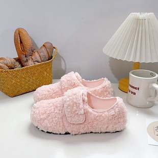 Beier Korean version of German training shoes women 2024 winter fleece-lined lamb furry snow boots cotton shoes dad B3520