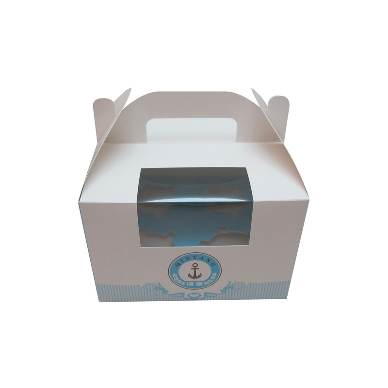 手提蛋糕盒、纸杯蛋糕盒 可印刷LOGO可折叠食品包装纸盒