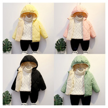 外贸童装外贸新款儿童羽绒棉服男女童中小童棉衣加厚加绒卡通外套