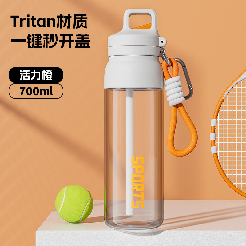 Tritan スポーツウォーターカップ 2025 新しい男性と女性の大容量ストローカップケトル学生ポータブル落下防止|undefined
