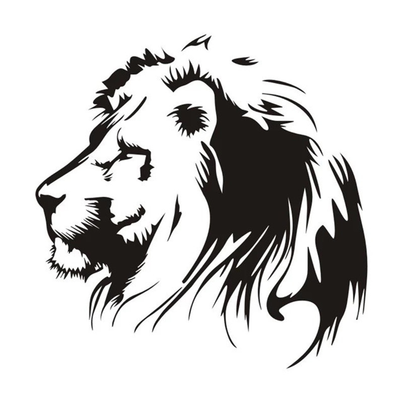 명상 사자 머리 17*17cm-블랙