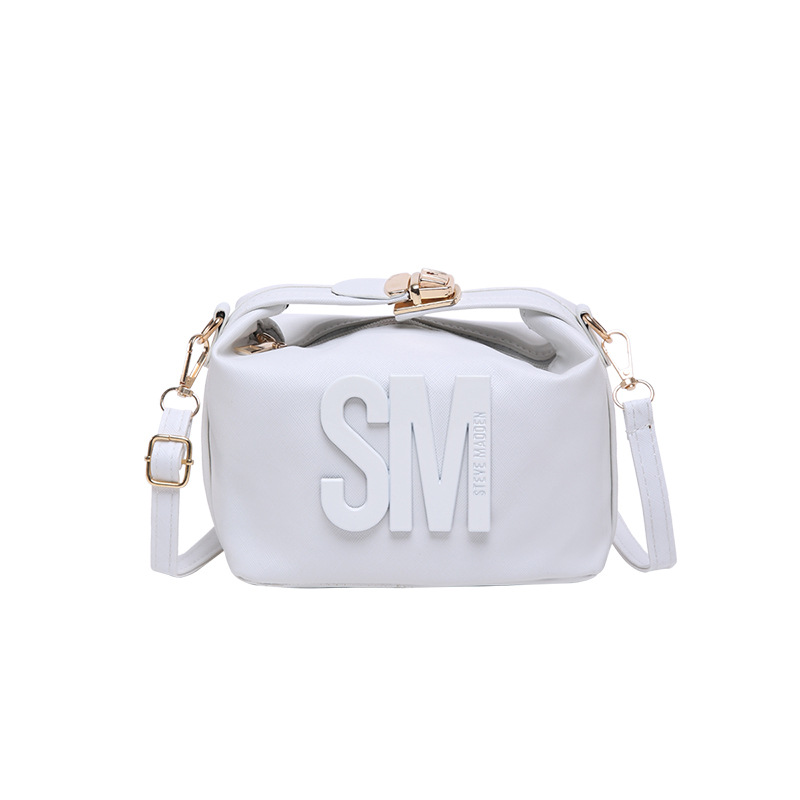 Bolso de hombro 2025 primavera nueva bolsa de cámara ancha correa de hombro letras bolso de moda simple mochila de estilo extranjero mujer