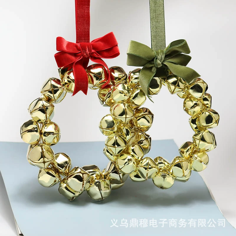 Materials set handmade, small bell, accessory, DIY, 30mm, pet, gold and silver