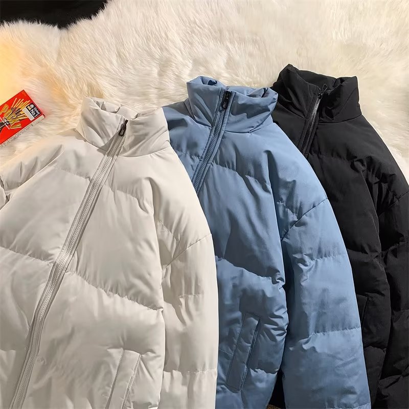Abbigliamento maschile Cappotto in cotone colorato con collo alto da uomo, stile autunnale e invernale, per adolescenti, cappotto spesso in cotone, coppia, cappotto in cotone_voghion.com